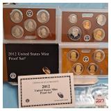 2012 United States Mint Proof Set,certificate of