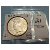 1924 - S Peace Silver Dollar