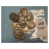 Ten 1936 & ten 1937 United States Buffalo Nickels