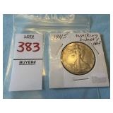 1945 Walking Liberty Half Dollar