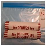 2 rolls of 2024 pennies
