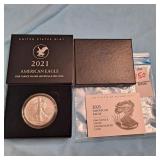 Walking Liberty 2021,certificate of authenticity