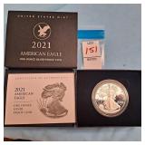 Walking Liberty 2021,certificate of authenticity