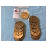1971, five bicentennial, six 1978 Eisenhower one