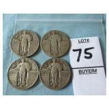 1925, 1928, two 1929 U.S. Standing Liberty