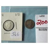 1911 & 1914 Barber Silver Dimes