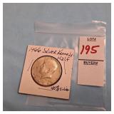 1966 Kennedy half dollar 40 percent silver