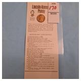 vintage Lincoln-Kennedy Penny novelty card