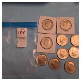 10  1971 Kennedy half dollars