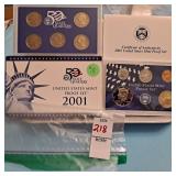 2001 United States Mint Proof Set box