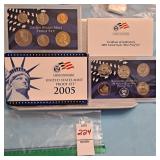 2005 United States Mint Proof Set,certificate of
