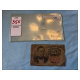 10-cent Fifth Issue U.S. fractional currency note