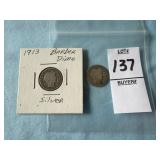 1911 & 1913 Barber Silver Dimes