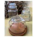 Cheese Keeper & Glass Canisters