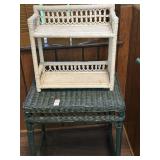 2 Wicker Stand & Shelf