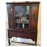 Vintage Jacobean China Cupboard 40 x 18 x 63