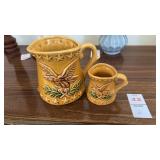 Vintage Measuring Mugs & train