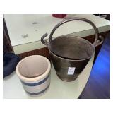 Metal bucket with handle- 7 inches h & small