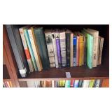 3 Shelves of Books & Pill Containers