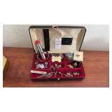 Small Jewelry box with pins etc.