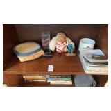 3 Shelves of Books, VHS Tapes, & Memorabilia