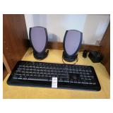 Keyboard and speakers