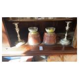 Silver-tone Candleholders & Citronella Candles