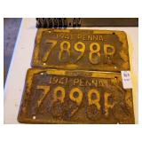 2 Pennsylvania License Plate 1941