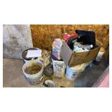 Lot of Grout, painting items, and misc.