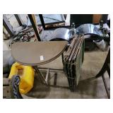 Serving trays and side table