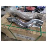 2 Chrome smoke stacks 4 3/4 in. Round 33in.