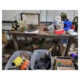 Metal desk on wheels 60in. X 34in.