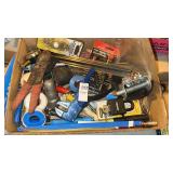 Lot of assorted items, lock, wire cutters, etc.