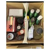 Box lot of misc car cleaning supplies see pics