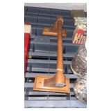 three-piece wood towel rack