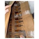 box with 13 rare chisels with cutting tips for