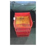 4 Stacking Plastic Bolt Bins