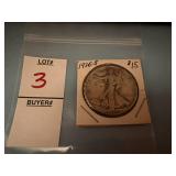 1936 U.S. Walking Liberty silver half dollar