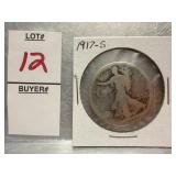 1917 U.S. Walking Liberty silver half dollar