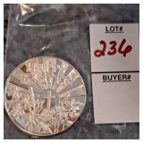 Happy Easter .999 fine silver round
