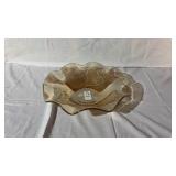 11.5 Inch Fluted Iris Patterned Bowl
