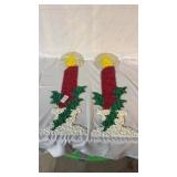 2 Pc Noel Candle Popcorn Decorations 23 Inches