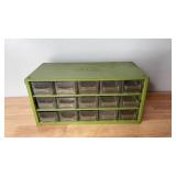 Vintage 12x6x6 Raaco Green Hardware Organizer