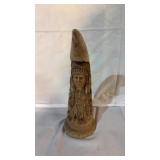 Carved Indian Horn Statue 11 Inches Tall