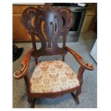 antique music room rocking chair.