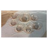 7 Pc American Sweetheart Pink Depression Glass