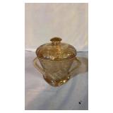 Flora Gold Sugar Bowl Depression 4 Inches