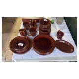 43 Pc Amber Tone FiestaWare Set