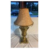 Gold Tone Table Lamp 29 Inches Tall