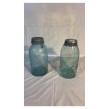 Two Large Ball Mason Jars Half Gallon 10 Inches